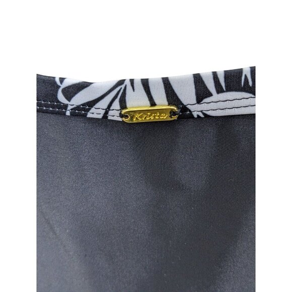 Krista Shape Solution Tankini Top Plus 3X Black White Floral Cruise Vacation - Picture 7 of 8